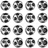 30Pcs Large Hole FootBall/Soccer Ball Alloy Enamel European Beads MPDL-SC0001-12-1
