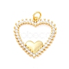 Brass Micro Pave Cubic Zirconia Pendants KK-D325-62G-1