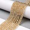 Transparent Electroplate Glass Beads Strands GLAA-H021-01B-PL01-3