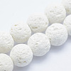 Synthetic Lava Rock Beads Strands X-G-F549-8mm-B14-1