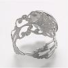 Cuff Brass Filigree Ring Setting KKC-G002-34S-2