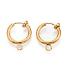 PVD Vacuum Plating 316 Surgical Stainless Steel Clip-on Hoop Earrings X-STAS-S101-13mm-01G-1