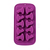 Halloween Witch Hat Shape Food Grade Silicone Molds X-DIY-H126-03-3