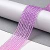 Transparent Gradient Color Glass Beads Strands GLAA-G101-2mm-15-4