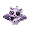 Halloween Printed Opaque Resin Pendants RE-CBAD0A2-07C-P-1