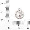 Brass Micro Pave Clear Cubic Zirconia Charms KK-G544-07P-02-3
