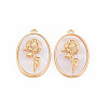 Brass Birth Floral Pendants KK-S364-284-1