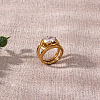 Stainless Steel & Cubic Zirconia Finger Rings FS-WG8A7D9-01-1