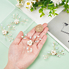 4Pcs Flower Plastic Imitation Pearl Shoe Decorations FIND-MA0001-01-3