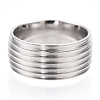 201 Stainless Steel Grooved Finger Ring Settings STAS-WH0047-10S-1