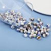210Pcs 6 Style Floral Printed Porcelain Beads PORC-GL0001-01-4