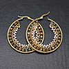 304 Stainless Steel Hoop Earrings EJEW-O090-F05-2