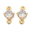Rack Plating Brass Pave Clear Cubic Zirconia Links KKB-L215-047A-LG-1