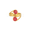 304 Stainless Steel Enamel Cuff Open Rings WG485A3-01-2