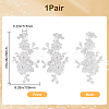 2Pcs 2 Styles 3D Flower Polyester Embroidery Sew on Appliques DIY-CY0001-03A-2