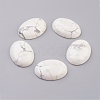 Natural Howlite Flat Back Cabochons G-G741-18x25mm-19-1