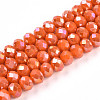 Electroplate Glass Beads Strands EGLA-A034-P8mm-B29-1