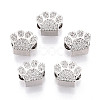 Brass Micro Pave Cubic Zirconia European Beads LS-ZIRC-T002-101-1