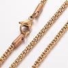 Ion Plating(IP) 304 Stainless Steel Necklace MAK-K004-02G-2
