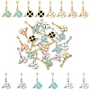 10Pcs Rack Plating Alloy Rhinestone Pendants FIND-YW0008-91A-2