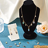 8Pcs 4 Colors Brass Micro Pave Cubic Zirconia Pendants KK-TA0002-18-8