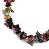 Unisex Chip Natural Multicolor Tourmaline Beaded Stretch Bracelets BJEW-S143-56-3
