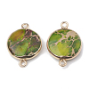 Electroplate Natural Regalite/Imperial Jasper/Sea Sediment Jasper Links connectors G-S329-020A-2