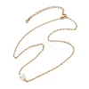 Shell Pearl Pendant Necklaces NJEW-JN05134-02-4