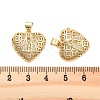 Brass Pave Clear Cubic Zirconia Pendants KK-U009-05F-G-3