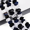 Natural Obsidian & Sodalite & Quartz Crystal Beads Strands G-N358-01A-02-1