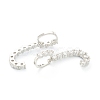 Brass Micro Pave Clear Cubic Zirconia Pendants ZIRC-J039-18P-J-2