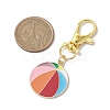 Sports Ball Alloy Enamel Pendant Decoration HJEW-JM02006-3