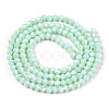 Opaque Solid Color Electroplate Glass Beads Strands EGLA-A039-P2mm-L20-3