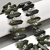 Natural Chinese Jade Southern Jade Double Terminated Point Beads Strands G-H069-B15-01-2