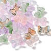 35Pcs Transparent Spray Painted Glass Beads GLAA-YW0001-64-2