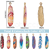32Pcs 8 Colors Alloy Enamel Pendants FIND-GF0008-98-2