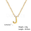 201 Stainless Steel Initial Pendant Necklaces FS-WG78A3B-10-1