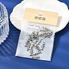 SHEGRACE Brass Micro Pave Cubic Zirconia Fishbone Charms XGR0163P-109P-6