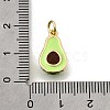 Brass Enamel Pendants KK-Z104-06G-07-3