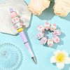 10Pcs 5 Colors Opaque Acrylic Beads MACR-FS0002-35-6