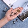8Pcs 4 Styles 304 Stainless Steel Cuff Buttons STAS-SZ0001-63-3