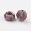 Natural Rhodonite European Beads X-G-G740-14x8mm-01-2
