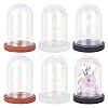 6 Sets 3 Colors Iridescent Glass Dome Cover DJEW-PH0001-27-1