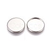 Non-Tarnish 304 Stainless Steel Plain Edge Bezel Cups X-STAS-E460-10P-18mm-1