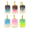 Brass Enamel Pendants KK-S401-10G-1