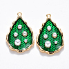 Brass Enamel Pendants KK-T049-053G-02-NF-1