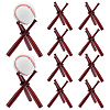 10 Sets Wooden Mini Bat Baseball Stands ODIS-TW0001-06A-1