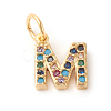 Brass Micro Pave Colorful Cubic Zirconia Charms ZIRC-F092-01-M-1