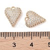 Brass Micro Pave Clear Cubic Zirconia Pendants KK-S388-01G-01-3