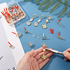 40Pcs 10 Style  Alloy Stud Earring Findings FIND-PH0008-36-6